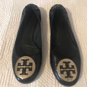 Tory Burch navy Reva flats size 9